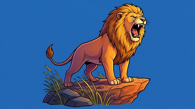 ما اسم صوت الأسد؟