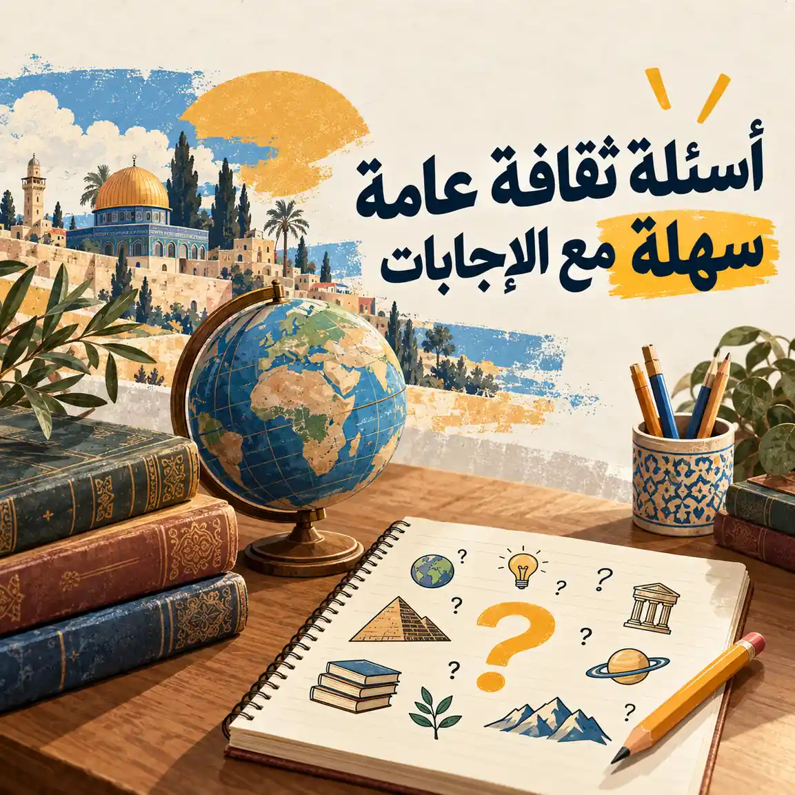أسئلة ثقافة عامة سهلة مع الإجابات - أسئلة ثقافة عامة